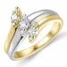 diamant guld ring i 14 karat guld.- og hvidguld 0,31 ct