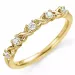 Hvid diamant guldring i 14 karat guld 0,14 ct