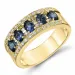 safir diamantring i 14 karat guld 0,26 ct 1,26 ct