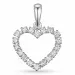Hjerte diamantvedhæng i 14 karat hvidguld 0,39 ct