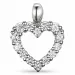 hjerte diamantvedhæng i 14 karat hvidguld 0,54 ct