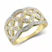ring i 9 karat guld med rhodium