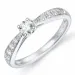 Diamantring i 14 karat hvidguld 0,18 ct 0,14 ct