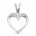 hjerte diamantvedhæng i 14 karat hvidguld 0,05 ct