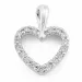 hjerte diamant vedhæng i 14 karat hvidguld 0,21 ct