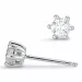 2 x 0,25 ct diamant solitaireørestikker i 14 karat hvidguld med diamant 