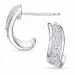 diamant halvcreoler i 14 karat hvidguld med diamant 