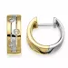 15 mm diamant creoler i 14 karat guld og hvidguld med diamanter