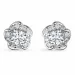blomster hvidguld brillantøreringe i 14 karat hvidguld med diamant 
