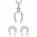 Støvring Design hestesko smykkesæt i sølv