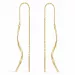 Støvring Design lange øreringe i 14 karat guld