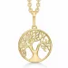 12 mm Støvring Design livets træ Halskæde med vedhæng i 8 karat guld