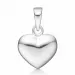 11 x 9,5 mm Støvring Design hjerte vedhæng i rhodineret sølv