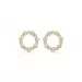 Støvring Design rund øreringe i 14 karat guld hvid zirkon