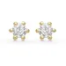 3 mm Støvring Design ørestikker i forgyldt sølv hvid zirkon