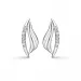 Støvring Design øreringe i rhodineret sølv hvid zirkon