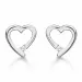 lille Støvring Design hjerte øreringe i sølv hvid zirkon