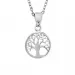 Siersbøl livets træ vedhæng med halskæde i rhodineret sølv
