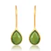 peridot øreringe i forgyldt sølv - Loom Stones