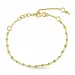 ægte peridot armbånd i forgyldt sølv 15 cm plus 6 cm x 3,0 mm