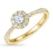 zirkon guldring i 9 karat guld
