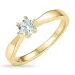 4,7 mm zirkon solitairering i 9 karat guld