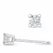 2 x 0,10 ct diamant solitaireørestikker i 14 karat hvidguld med diamant