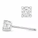 2 x 0,25 ct diamant solitaireørestikker i 14 karat hvidguld med diamant