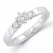diamantring i 14 karat hvidguld 0,36 ct