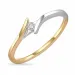 smal diamant ring i 14 karat guld.- og hvidguld 0,051 ct