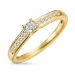 diamant ring i 14 karat guld 0,1 ct 0,056 ct