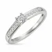 diamant ring i 14 karat hvidguld 0,1 ct 0,056 ct