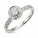diamantring i 14 karat hvidguld 0,34 ct