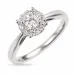 ægte diamant ring i 14 karat hvidguld 0,31 ct 0,22 ct