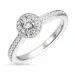 diamantring i 14 karat hvidguld 0,40 ct