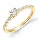 rund diamant guld ring i 14 karat guld 0,15 ct 0,1 ct