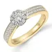 diamantring i 14 karat guld.- og hvidguld 0,31 ct 0,20 ct ct