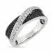 sort diamant hvidguldsring i 14 karat hvidguld 0,23 ct 0,3 ct