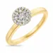 rund diamant guld ring i 14 karat guld 0,11 ct 0,192 ct