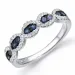 safir diamantring i 14 karat hvidguld 0,44 ct 0,21 ct