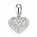hjerte diamant vedhæng i 14 karat hvidguld 0,25 ct