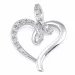 hjerte diamantvedhæng i 14 karat hvidguld 0,12 ct