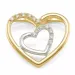hjerte diamantvedhæng i 14 karat guld 0,05 ct