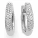 diamant creoler i 14 karat hvidguld med diamant 