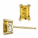 2 x 0,55 ct smykke gule citrin ørestikker i 14 karat guld med citrin 