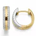 13 mm diamant creoler i 14 karat guld og hvidguld med diamant