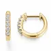13 mm diamant brillantøreringe i 14 karat guld med diamant