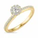 rund diamant guld ring i 14 karat guld 0,15 ct 0,188 ct