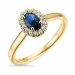 Safir rosetring i 14 karat guld 0,12 ct 0,65 ct