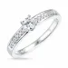 Rund diamant hvidguldsring i 14 karat hvidguld 0,32 ct 0,08 ct